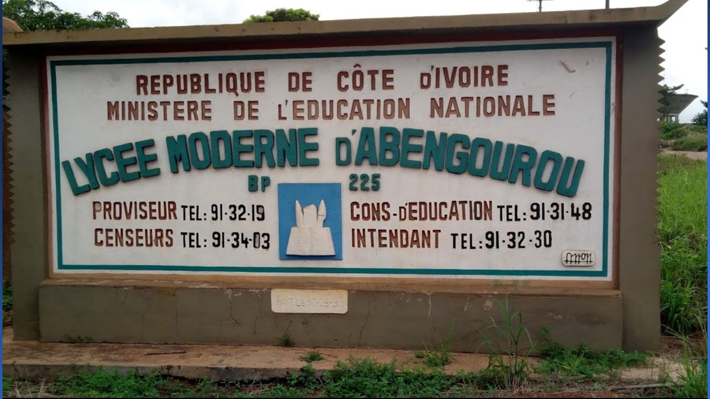 Établissement publique de la ville d'Abengourou en Côte d'Ivoire.